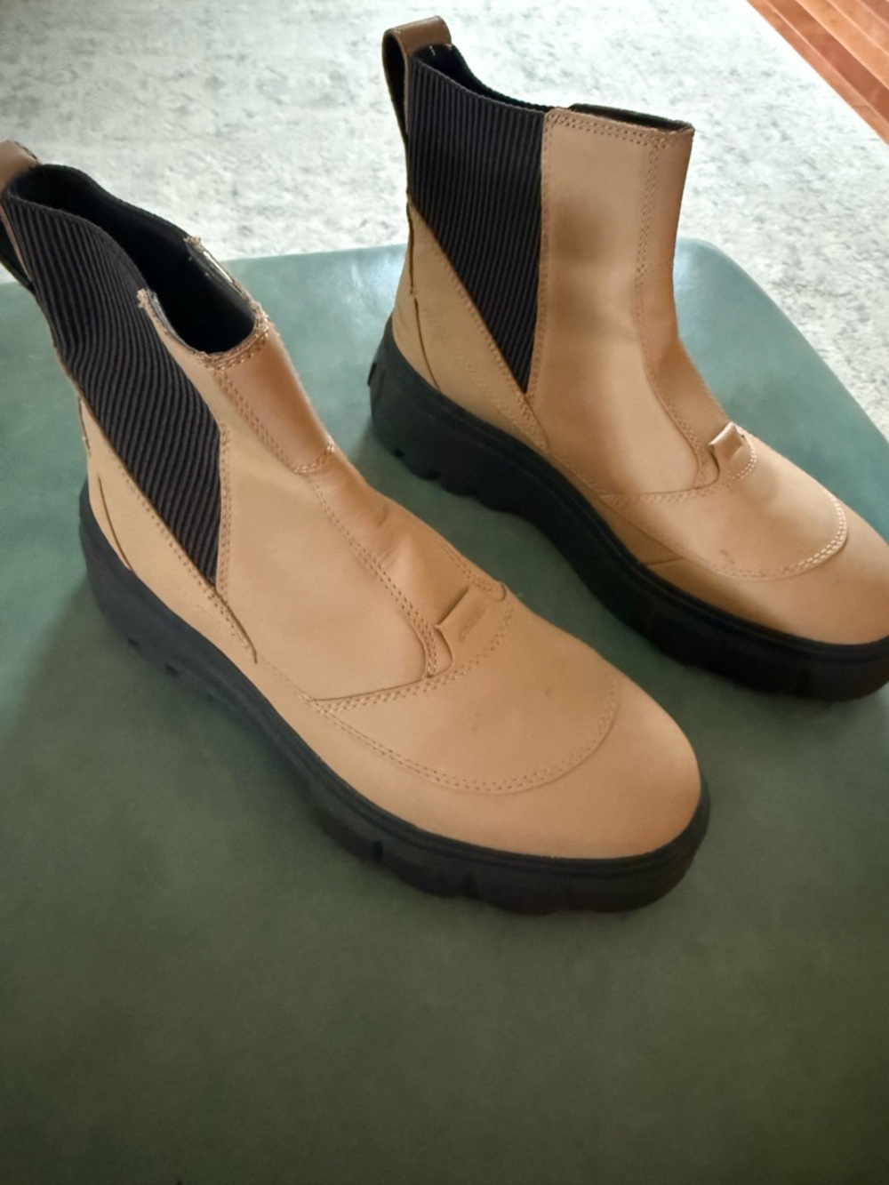 Sorel Caribou X Women's Chelsea Boot in Canoe and Jet - Picture 8 of 13